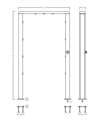 Dus pentru montaj extern din otel inoxidabi | Pool Supplies