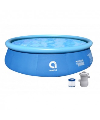 Piscină cu inel gonflabil și filtrare 3,60m H0,76m | Avenli