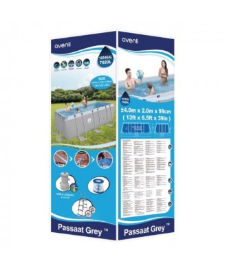 Piscină prefabricată cu filtrare și scară 4,00 x 2,00 x 0,99m | Avenli