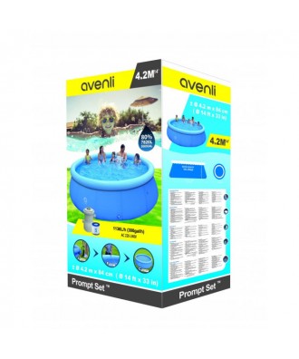 Piscină cu inel gonflabil și filtrare 4,20m H0,84m | Avenli
