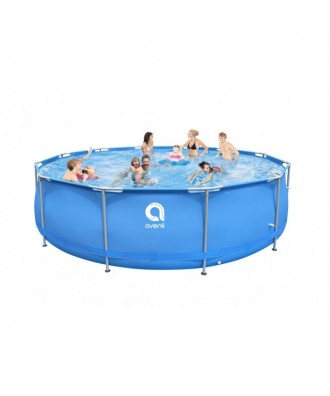 Piscină prefabricată cu filtrare, scară, acoperiș și căptușeală 4,50m Î1,22m | Avenli