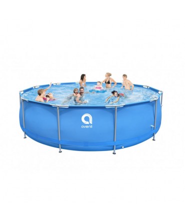 Piscină prefabricată cu filtrare, scară, acoperiș și căptușeală 4,50m Î1,22m | Avenli