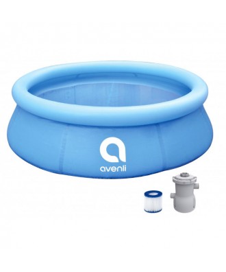 Piscină cu inel gonflabil și filtrare 2,40m H0,63m | Avenli