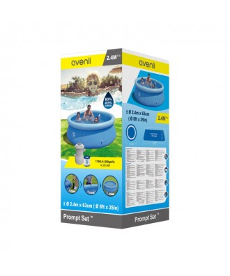 Piscină cu inel gonflabil și filtrare 2,40m H0,63m | Avenli