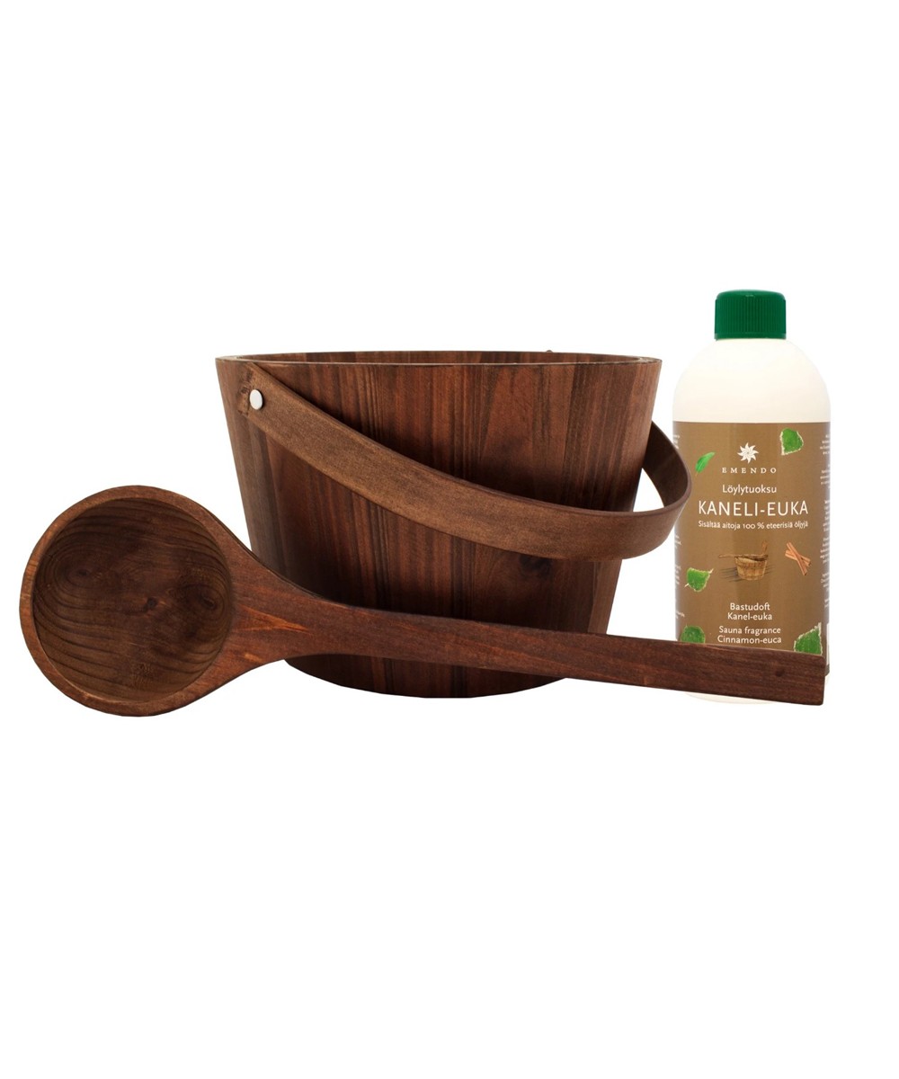 Set galeata metal si polonic si aroma Scortisoara si Eucalipt 500ml | Emendo