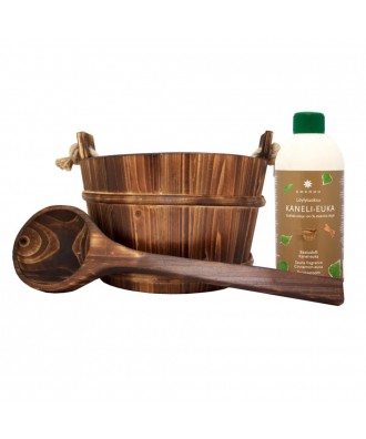Set galeata metal si polonic si aroma Scortisoara si Eucalipt 500ml | Emendo