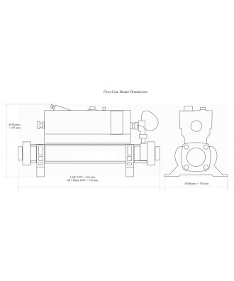 Incalzitor electric pentru piscina Flow-Line - Incoloy 825 3kW-18kW | Elecro 