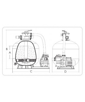Bloc  filtrare combo pentru piscina model FSP | Emaux