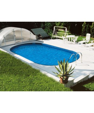 Piscina ingropata ovala model Ibiza dimensiuni 600cm x 320cm H-150cm