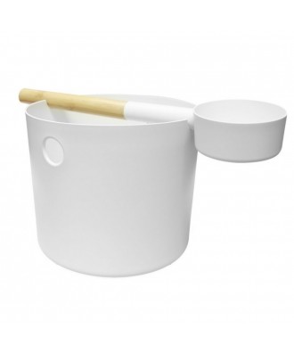 Termometru aluminiu pentru sauna in set cu polonic White | Kolo