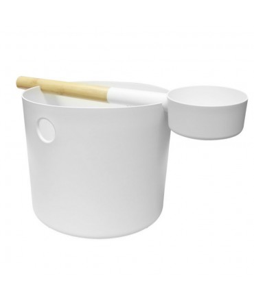 Termometru aluminiu pentru sauna in set cu polonic White | Kolo