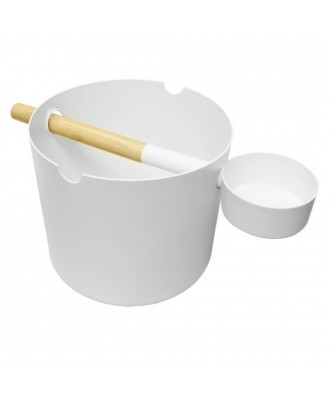 Termometru aluminiu pentru sauna in set cu polonic White | Kolo