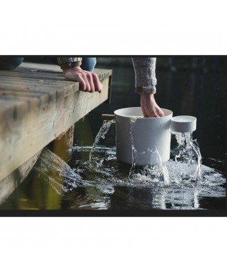 Termometru aluminiu pentru sauna in set cu polonic White | Kolo