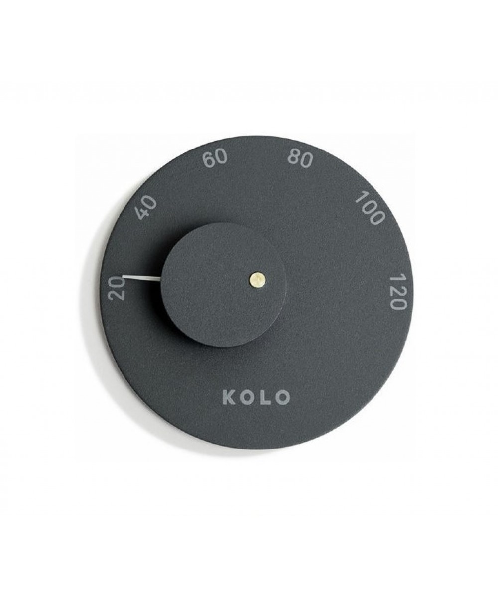 Termometru aluminiu pentru sauna Black 2 | Kolo