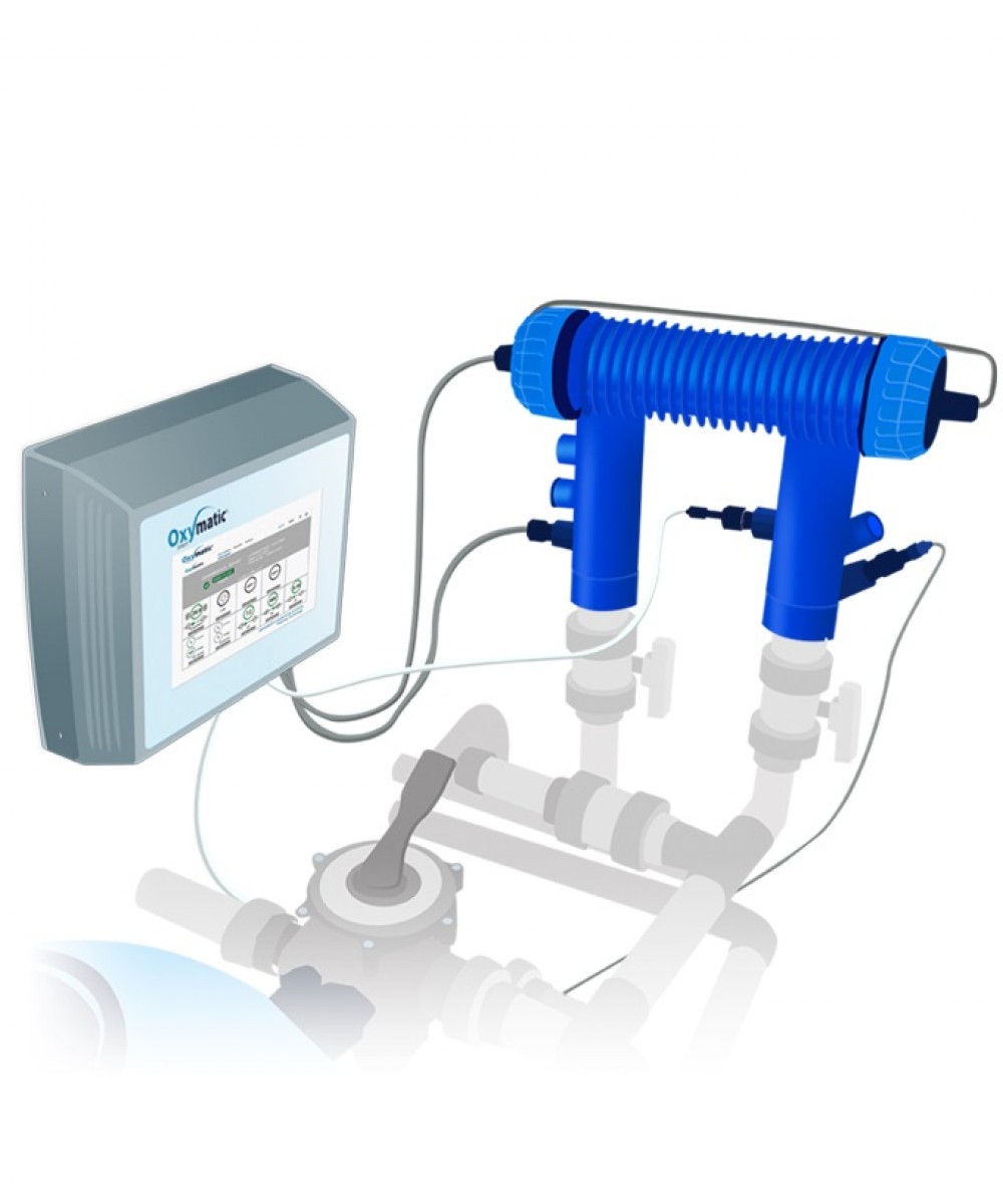 Sistem pentru hidroliza pentru piscina cu volum pana la 80m3 model Oxymatic Smart Plus 80 | Microdos