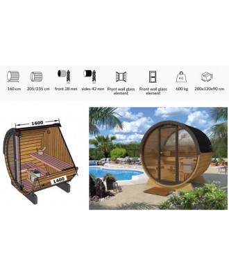 Sauna prefabricata exterior model Pool Sauna 2-4 persoane 