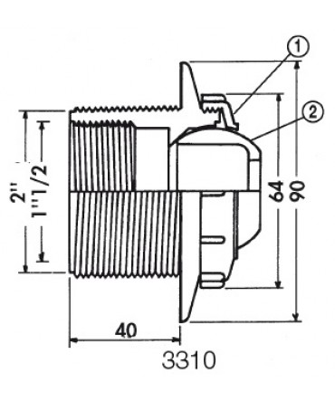 Piese de schimb duza intrare perete 3310 | Hayward