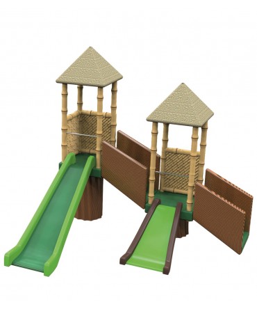 Tobogan de apa model Bamboo Hut double | Pool Point