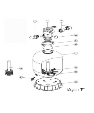 Clema cu surub pentru filtru nisip modele P si SP | Emaux 