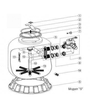 Crepine pentru filtru nisip  - 185mm modele MFV si S | Emaux 