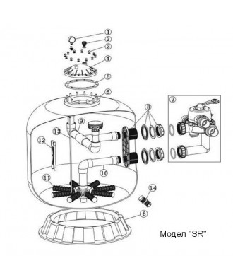 Capac transparent pentru filtru nisip model S700-S900 | Emaux 