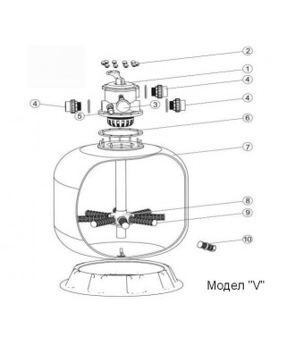 Crepine pentru filtru nisip model V | Emaux 