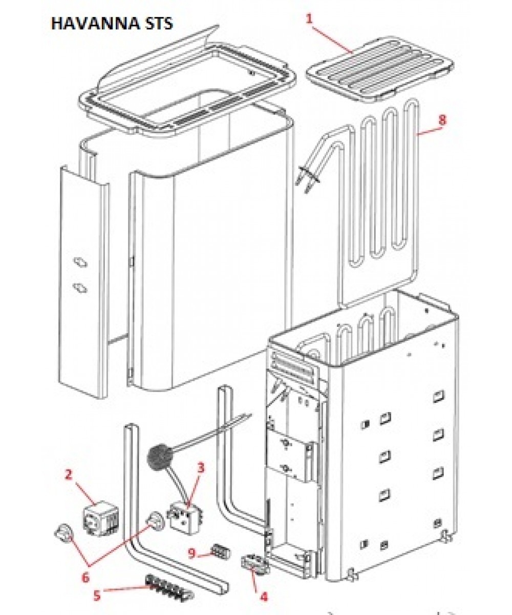 Piese schimb soba sauna model HAVANNA STS | Helo