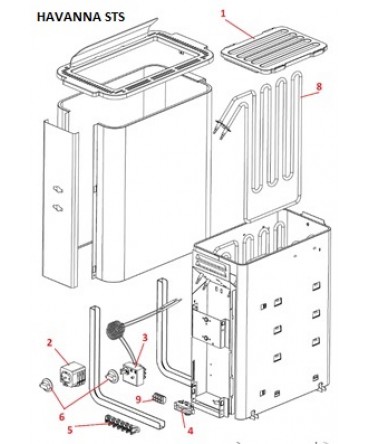 Piese schimb soba sauna model HAVANNA STS | Helo